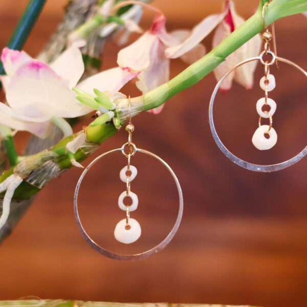 Infinity Puka Round Hook Earrings Medium